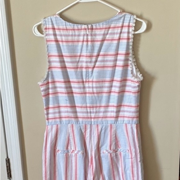 Vineyard Vines striped Tassled Jumpsuit. Size-8 - Picture 4 of 10